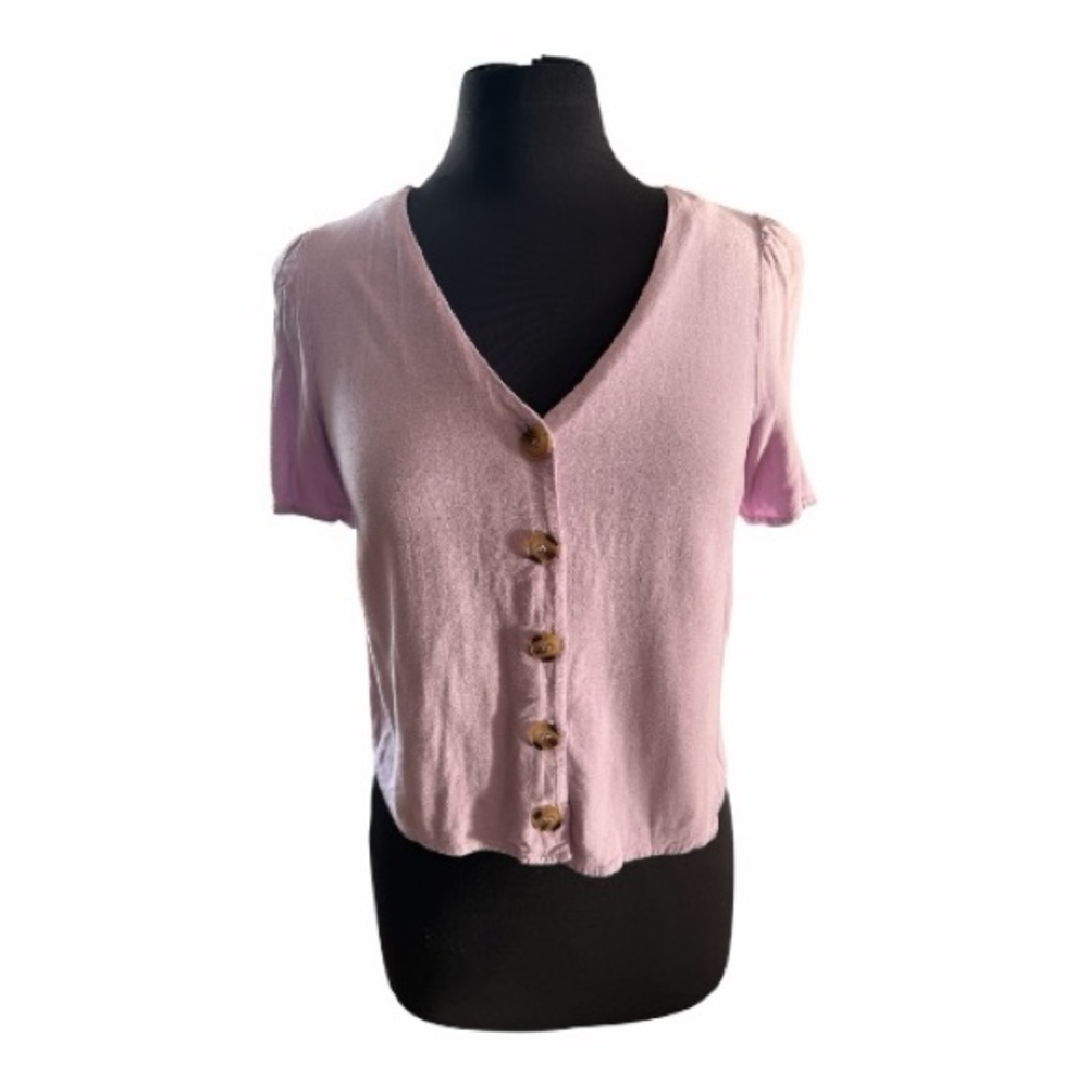 URBAN Romantics Purple Button Down Shirt - Picture 5 of 8